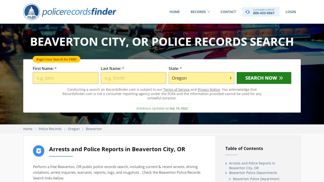 Beaverton, Lamar County, OR Police Reports & Police Department Records